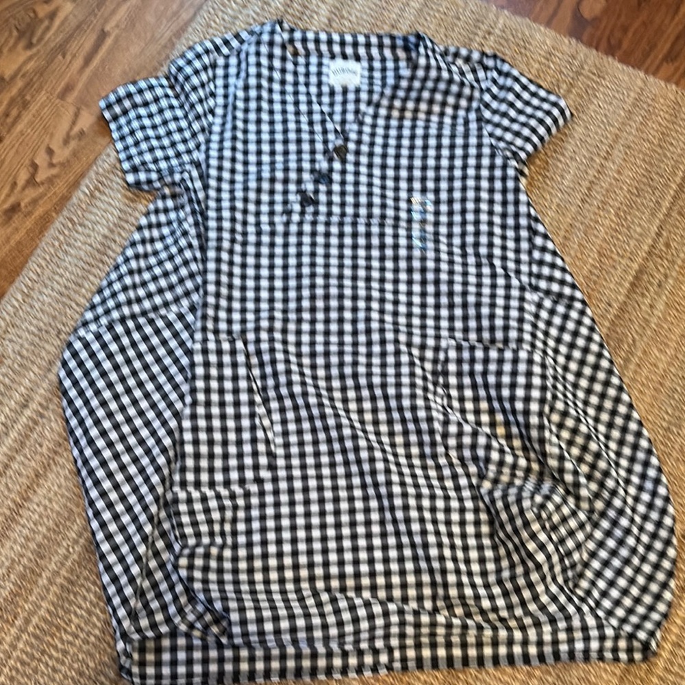 Dubgee Black and White Checkered Dress